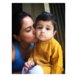 Sameera Reddy Instagram - His little hands stole my heart and his little feet ran away with it ❤️ Happy Easter everyone ! . . . #Sunday #Easter #myson #momlife #love #grace #family #hansvarde