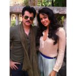 Sameera Reddy Instagram - #throwbackthursday @anilskapoor and me during the promotions of our movie Race.. the original before the sequels 🥂 . . . #anilkapoor #costar #movie #race #original #throwback #bollywood #magic #sameerareddy #memories