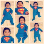 Sameera Reddy Instagram - Superman to the rescue ! My lil starlight at 3 months old .. I feel like it was just yesterday ❤️. . . . . . #superman #superbaby #babies #babiesofinstagram #hansvarde #myson #sameerareddy #keepingitreal