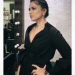 Sameera Reddy Instagram - Stepping out in front of the cameras after mommyhood can be a bit unnerving but I’m kinda digging the braids ! @zingranwon @zidosalon rocking it as always ! #outfit - @nishkalulla ❤️#mua me 🙂 . . . . . #black #suit #reebok #fighttofit #braids #backwithabang #goth #sameerareddy #bollywood #mom #momlife #bobbibrown #essie #wicked #lancome #mascara #chanelwatch #december #endoftheyear #newbeginnings Zido Salon