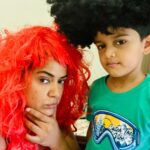 Sameera Reddy Instagram - Mama crazy ya’ll🤣 #throwback to messy mama-hansie madness while lil Nyra be like ‘whaaaaaaaa’🤪 #oneyearago #mama #momlife #madness #messymama #happyhans #naughtynyra #oneyearago 💃