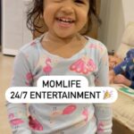 Sameera Reddy Instagram - Who is this girl😂nonstop entertainment🤦🏻‍♀️ #momlife #naughtynyra #messymama #motherhood #momentsofmine ❤️🤣