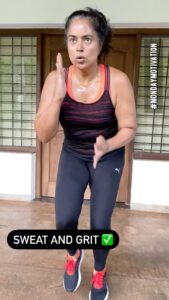 Sameera Reddy Instagram - The power is yours🥊 #messymama #mondaymotivation #imperfectlyperfect #fitnessmotivation #motherhood #fitness #letsdothis @ramex_08