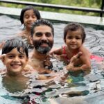 Sameera Reddy Instagram – The week’s stress washed away with a fun dip in the pool with these munchkins. #weekendvibes
📷 @reddysameera