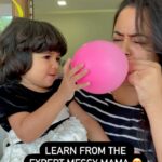 Sameera Reddy Instagram - Momlife 101- be a balloon expert✅😅🤣 fun moments from her birthday 🎂 #messymama #naughtynyra #momlife #momentsofmine 🎈