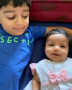 Sameera Reddy Instagram - Happy Birthday to our Naughtiest Nyra on her 2nd birthday 🥳 Keep filling our lives with giggles and positivity everyday ! 🎈We love you baby girl! @mr.vardenchi #messymama #happyhans #birthday #2 #happybirthday #naughtynyra ❤️🎉🎂