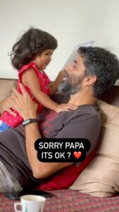Sameera Reddy Instagram - Fathers and daughters 🤦🏻‍♀️❤️full drama and @mr.vardenchi is loving it 🥰 #naughtynyra #fatheranddaughter #moments #messymama #momlife #fathersday ❤️