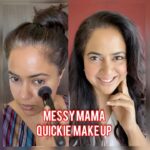 Sameera Reddy Instagram – I’ve used a simple concealer lightly all over the face to even out the color . @nyxcosmetics_in Dcc03 with an @elfcosmetics ultimate blending brush.  Used @rubys.organics Quick set liquid eye shadow – Aster and then Aurus. Apply any masacara . Don’t forget to take your time to get those thick lashes on your lower lashes too . Lightly dab with a powder of your choice . I’ve used @trysugar Choccicino . Use a rosy blush . I’ve used @maccosmeticsindia Pink Swoon finished the look with a neutral  @nykaabeauty liquid lipstick – Goals . But the most important ingredient is always your swag and your confidence ! Keep slaying it 🔥 #messymama #makeup 🌟