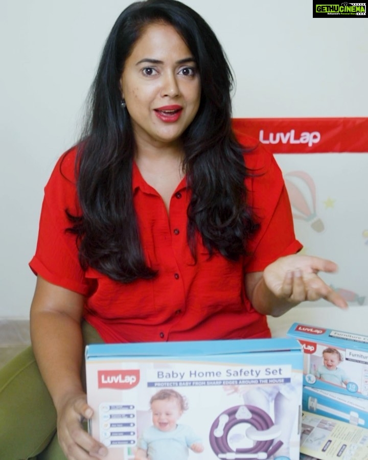 Sameera Reddy Instagram - Our children & babies are most precious to us & we do everything to keep them safe inside the house and well as outside. Baby proofing your house and keeping your baby safe and secure especially as they begin to crawl and walk makes you realise there could be so many potential hazards to protect them from within the house itself! π @luvlap.in extensive baby proofing range has convenient combinations and packages to start you off on your baby proofing journey so you can even pick up a pack of furniture edge, corner guards, bed rails and safety gates, and a door stopper, or how about a full range of safety locks, cabinet locks, furniture guards, door stopper, electric socket covers, corner guards all in one box! #momswithluvlap #babyproofing #safety #babyproducts π