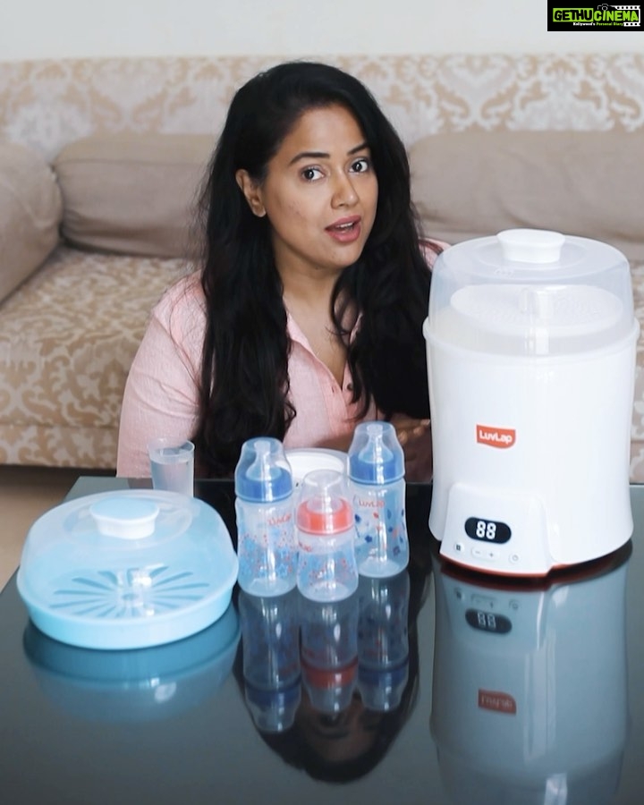 Sameera Reddy Instagram - The @luvlap.in Elite Electric Steam steriliser is a boon for moms during this tumultuous time! This fully automatic sterilizer kills 99.9% harmful germs in only 8 minutes and is completely chemical free!!!. This Luvlap sterilizer can also double up as an Egg Boiler, Milk Warmer and Food warmer also. - Can Sterilise 6 bottles, Nipples, accessories, Sippers at a time - Has a Sound indicator and automatic shut off - Transparent lid allows you to see the inside - Bottles remain sterile inside for upto 24hours if lid is unopened Its so important to keep our kids safe and germ free during this pandemic. #momswithluvlap #baby #steriliser π