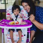 Sameera Reddy Instagram - Feeding Nyra has been so easy thanks to her @luvlap.in Royal High chair! Getting your child into a healthy feeding routine is so important to develop good eating habits ! She loves her meal times and looks forward to sitting in her high chair everyday ! Features ✨ - certified as per European standard, - 5 point safety harness and comfortable seats - seat adjustable to 7 heights - washable cushions - easy to fold and store - 360 degrees wheel swivel with stoppers and you can move the chair anywhere. #momswithluvlap #highchair #feedingchair