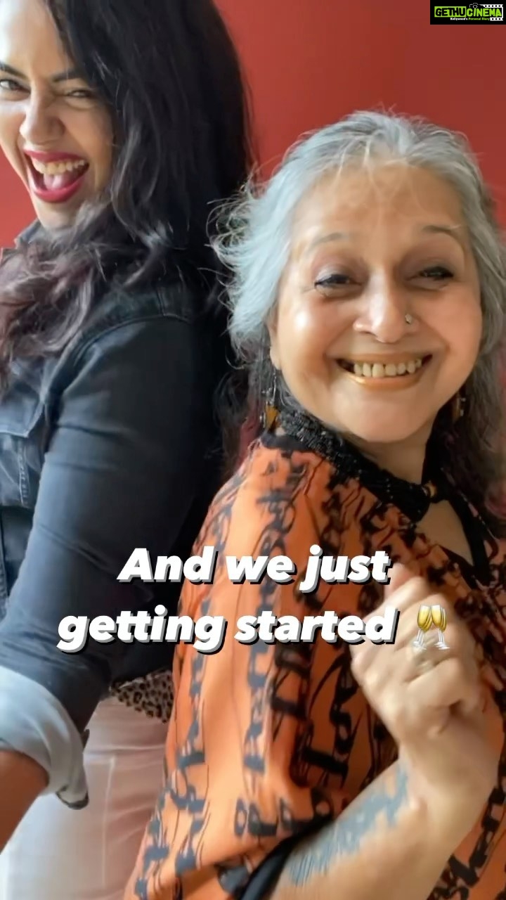 Sameera Reddy Instagram - We’re gonna lite it up like it’s Dynamite 🧨 celebrating 1 year of Messy Mama & Sassy Saasu! 🥂What started off as us channelling our lockdown Saas Bahu madness has turned into the most amazing conversation of redefining the mother in law - daughter in law perception 💝 looking forward to making lots of amazing moments with you @manjrivarde 🎉 you are a force to reckon with , an unstoppable energy and a role model for all ages ❤️ you’ve only just begun 🙌🏻 🍻 #messymamaandsassysaasu #indian #family #saasbahu #fun #throwbackthursday ✨