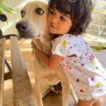 Sameera Reddy Instagram - Nyra:Tommy I’ll never let you go❤️ Tommy: 👀 Help! 😃 #naughtynyra #terrifictommy #bestfriends #bff #forever #messymama #momentsofmine #indie #love 🐕