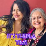 Sameera Reddy Instagram – You will always find Methi Theplas in our house ! And a whole variety of pickles and chutneys! It’s very easy to make and convenient to snack on or add to a main meal ! It also stays in the fridge for 15 days ! Which is super ! @manjrivarde 
👉🏼
Two bunches Methi leaves
5-6 finely diced green chillies 
2 tablespoons of dahi
2 tablespoons of oil
1 large tablespoon jeera powder 
2/3 tablespoons sesame seeds
2 cups of whole wheat flour
Salt to taste

Finely chop the methi leaves. Soak in cold water for a minute, squeeze and pick them up. In this manner, the mud and other sediments remain in the water. And the leaves come up clean. 
To this add all the ingredients and mix well. Add the flour and bind. It should be soft enough to roll. 
Roll out 6-7 inch rounds and place them on a hot tawa. Dry roast both sides. Then add oil or ghee and fry well. 
Enjoy with all kinds of pickles and dahi.
👉🏼
Easy Peanut Dry chutney 
A small teacup of roasted peanuts 
1 tsp salt 
1/2 tsp haldi powder 
2 tsp Mirchi powder 
1/2 tsp sugar 
1 tsp whole jeera 
1 tsp crushed garlic ( optional ) but we love it 😍 
Pound the peanuts till coarse . Add all ingredients and pound till well mixed . 

#messymamaandsassysaasu #gujarati #thepla #saasbahu #redifined 🤩❤️