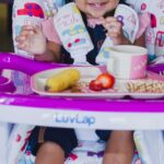 Sameera Reddy Instagram - Boss Baby Nyra chilling in her new @luvlap.in Royal Highchair ! She loves having her meals on the spacious dining tray and sits snug thanks to the 5 point safety harness🌈This Highchair Is super comfortable and easily moves on wheels! Plus Compact foldable for efficient storage ! ✨ 👉🏼 > Certified as per European Standard EN 71 > 5 point safety harness, keeps baby secure and comfortably seated > Seat adjustable to 7 heights, Adjustable 2 position shoulder height > Adjustable 3 position Seat Recline, Foot Rest & Dining Tray > Removable & Washable Dining Tray & Seat Cushion > Wheels with brakes, for easy moving across rooms > Removable and Washable Seat pad, Easy and Compact folding. To shop 👉🏼 https://amzn.to/3prs4vV #momswithluvlap #baby #feedingchair #highchair ✨