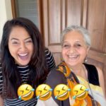 Sameera Reddy Instagram – Mirror Mirror on the wall who is the Sassiest of them all 😁#messymama #masti with #sassysaasu @manjrivarde 💃 #behindthescenes #saasbahu #fun ✨