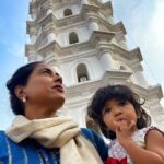 Sameera Reddy Instagram – Seeking blessings on this auspicious day of Basant Panchami at Shri Shantadurga Temple in Ponda, Goa. This pandemic brought big changes and shifting home to Goa was a new start for us 🙏🏼 The festivities at the temple begin today and the preparations are in full glory! 🌺 
Goa has some beautiful places of worship and this temple is a must visit . 
#messymama @mr.vardenchi @manjrivarde #naughtynyra #happyhans #sassysaasu #newbeginnings ✨🙏🏼 
.
#fyi Shri Shantadurga Temple is situated at the foothill of Kavalem village in Ponda Taluka, Goa. A small laterite mud shrine was built and the deity was installed here. The mud-shrine was converted into a beautiful temple whose foundation stone was laid in 1730 and the temple was completed in 1738 and renovated in 1966
The temple is dedicated to Shantadurga, the goddess who mediates between Vishnu and Shiva. The deity is also called ‘Santeri’ colloquially. Local legends tell of a battle between Shiva and Vishnu. The battle was so fierce that the god Brahma prayed to Goddess Parvati to intervene, which she did in the form of Shantadurga. Shantadurga placed Vishnu on her right hand and Shiva on her left hand and settled the fight. ✨ Shree Shantadurga Saunsthan, Kavale, Ponda, Goa