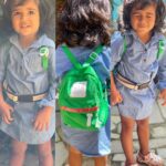 Sameera Reddy Instagram - All set😎Wearing her brother’s belt , denim shirt dress, crocs & her fav miniso green bag 😍 #naughtynyra #fashionstyle 🤩