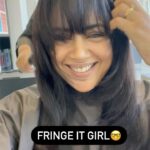 Sameera Reddy Instagram – Fringin it✂️🕺🏻💃🏻 #haircut #messymama time for change 💇‍♀️