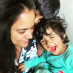 Sameera Reddy Instagram - Monday Mama Moods be like 🥴 #messy #monday #momlife #messymama #motherhood #naughtynyra #happyhans #keepingitreal ❤️🎈✨