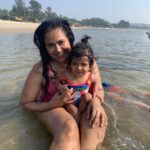Sameera Reddy Instagram - #imperfectlyperfect beach day! 🏖 I remember wearing a bikini and still finding flaws to crib about (even though I had a picture perfect body then )and now here today in this beautiful moment with my 2 kids romping around feeling more confident and happier than ever 🌟2021 will definitely be the year to get into shape but these moments will always be a reminder to enjoy and love myself today in every phase 🙏🏼 your body is listening and needs love and confidence❤️ you are beautiful just the way you are 🙌🏼 #proud #mama #messymama #momlife #gratitude #2021 #newyear #affiramtions ✨ Goa
