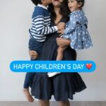Sameera Reddy Instagram – Life goes on and on in the most beautiful way with our amazing children! Wishing all our little ones a Happy Children’s Day 🌻 #messymama #happyhans #naughtynyra #momlife #happychildrensday ❤️