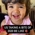 Sameera Reddy Instagram - Our 2020 be like Nyra’s first🍓! Do you agree ? #naughtynyra #strawberry #introduction #messymama #moments #funwithkids #fridayvibes #weekend🥳