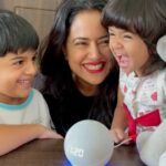 Sameera Reddy Instagram - ✨ Alexa has made time with my kids even more fun! Over time it's become more than a smart home device! Alexa keeps my kids entertained and always helps them learn something new. This Children's Day, get your very own Alexa device and see how it makes your kids smile. #JustAsk #GetSmartWithAlexa