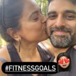 Sameera Reddy Instagram - 🔥When your husband sets your #fitnessgoals 🤪Mr. @vardenchi 😍 you rock my world 🤩 #messymama #momlife 🍃❤️🎉 Mid Week Energy Motivation 🏃‍♂️ #husbandandwife 🎈