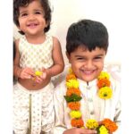 Sameera Reddy Instagram - It’s children’s day for us every day with naughty smiles & masti all day! #happychildrensday #happydiwali #naughtynyra #happyhans #messymama #mybabies❤️