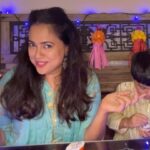 Sameera Reddy Instagram - Do you want to know why this year's Diwali is extra-special for me? My kids! We all decorated the house together for the first time, and it looks absolutely stunning. Of course, thanks to Kinder Joy, this moment was made memorable. Tell me how you teach your kids about Diwali rituals. Share your videos, tag Kinder Joy, use #KhaoKheloKhushRaho, and win a chance to be featured on my Stories! @kinderind