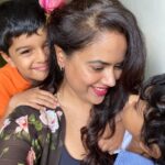 Sameera Reddy Instagram - “we need to stop thinking of motherhood as effortless and all-giving, because the healthiest approach preserves room for the mother’s own physical and emotional space” A happy mother will raise a happy baby and for that we need to not put so much pressure on trying to get it perfect . i read an article today which made me think how much we guilt ourselves , compare to others and live in the fear of being judged or not doing right by your child. There is no perfect motherhood . I stick to my path of my own gut instinct as a parent and it’s kept me sane . Im posting this Article in my story timeline . You may or may not agree with it but it will give you a different perspective on how we/society perceive motherhood 🤓 #happy #motherhood #messymama #imperfectlyperfect #momlife #keepingitreal