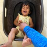 Sameera Reddy Instagram - Look who I found in my laundry basket? 😍#naughtynyra making it as fun as always💃 #messymama #momlife #stayhappy #mama ❤️ #motherhood #keepingitreal