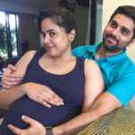 Sameera Reddy Instagram – Angry, frustrated,self loathing & spewing👹Our own demons get to us! Akshai patiently worked through it with me❤️throwback 2015 👉🏼pregnant with Hans hormonal, unaware & unprepared! Totally opposite of what I am today. We prepare for everything but what is most important 👉🏼 the emotional support we require. 
😞What leads someone to feel low about one’s body self image? Whether you are a new mother or even otherwise? it can lead to a negative body perception that can dominate your moods, your inner happiness and destroy healthy relationships. Two babies later I look back and am so grateful for the unbelievable transformation 🌟Not the physical one but the mental one 🙏🏼 but it’s difficult to see it when you are in a bad mental and physical space . 
🌈The positive internal shift only comes with your own focus to pull yourself out of the rut and of course the support from people around you. Be Kind . Be gentle with anyone who is struggling. You are #imperfectlyperfect at every age and every stage🙏🏼🌈 #mentalhealthawareness #messymama #momlife #grace #bekind #loveyourself