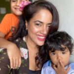 Sameera Reddy Instagram - “we need to stop thinking of motherhood as effortless and all-giving, because the healthiest approach preserves room for the mother’s own physical and emotional space” A happy mother will raise a happy baby and for that we need to not put so much pressure on trying to get it perfect . i read an article today which made me think how much we guilt ourselves , compare to others and live in the fear of being judged or not doing right by your child. There is no perfect motherhood . I stick to my path of my own gut instinct as a parent and it’s kept me sane . Im posting this Article in my story timeline . You may or may not agree with it but it will give you a different perspective on how we/society perceive motherhood 🤓 #happy #motherhood #messymama #imperfectlyperfect #momlife #keepingitreal