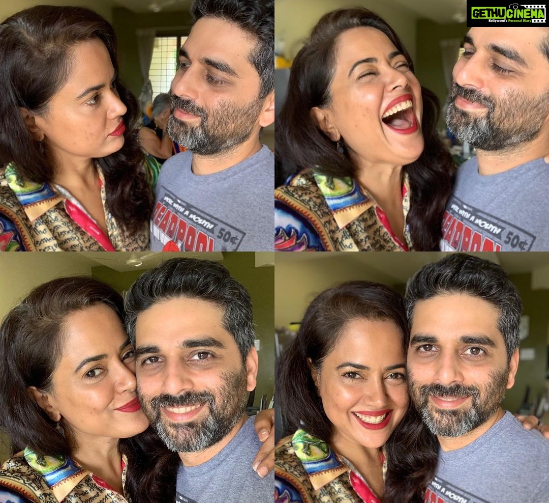 Sameera Reddy Instagram - Angry, frustrated,self loathing & spewing👹Our own demons get to us! Akshai patiently worked through it with me❤️throwback 2015 👉🏼pregnant with Hans hormonal, unaware & unprepared! Totally opposite of what I am today. We prepare for everything but what is most important 👉🏼 the emotional support we require. 😞What leads someone to feel low about one’s body self image? Whether you are a new mother or even otherwise? it can lead to a negative body perception that can dominate your moods, your inner happiness and destroy healthy relationships. Two babies later I look back and am so grateful for the unbelievable transformation 🌟Not the physical one but the mental one 🙏🏼 but it’s difficult to see it when you are in a bad mental and physical space . 🌈The positive internal shift only comes with your own focus to pull yourself out of the rut and of course the support from people around you. Be Kind . Be gentle with anyone who is struggling. You are #imperfectlyperfect at every age and every stage🙏🏼🌈 #mentalhealthawareness #messymama #momlife #grace #bekind #loveyourself