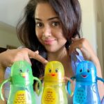 Sameera Reddy Instagram - Eeny, meeny, miny, moe🐳 I picked the LuvLap Naughty Duck straw Sipper for Nyra! It comes with a spill proof weighted straw which allows her to drink at any angle easily 🌟Ergonomically designed easy grip handles are specially designed as per requirement of small baby hands! . 🌟 * Soft silicone straw is gentle on baby's teeth * Weighted straw enables drinking till the last sip * Spill-proof valve ensures no leakage * Easy grip handles * BPA free, non toxic, food grade * Sterilisable and dishwasher safe 🌟 #momswithluvlap @luvlap.in