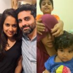 Sameera Reddy Instagram – Friday night goals VS Reality🙃 you feel me ladies ?🤣Akshai and me were planning to do movie date night at home after they slept 💤 bye bye to that plan 🤠 hello fam jam party 🥳 #aboutlastnight #friday #weekendvibes #partytime #naughtynyra #happyhans #messymama mr @vardenchi #momlife #couplegoals #parents #reality #imperfectlyperfect #keepingitreal 👻