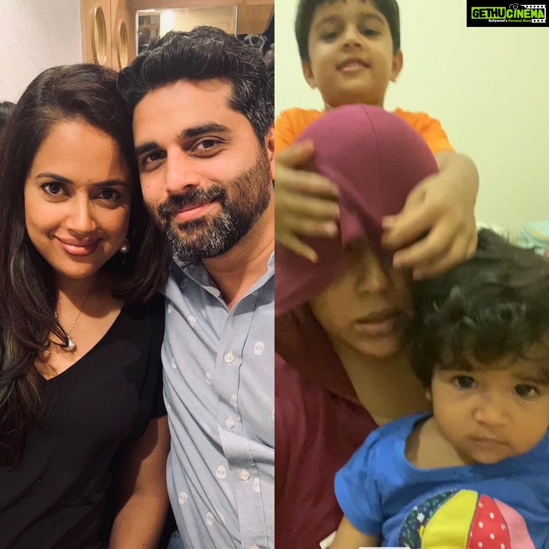 Sameera Reddy Instagram - Friday night goals VS Reality🙃 you feel me ladies ?🤣Akshai and me were planning to do movie date night at home after they slept 💤 bye bye to that plan 🤠 hello fam jam party 🥳 #aboutlastnight #friday #weekendvibes #partytime #naughtynyra #happyhans #messymama mr @vardenchi #momlife #couplegoals #parents #reality #imperfectlyperfect #keepingitreal 👻