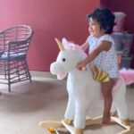Sameera Reddy Instagram – Crushing my mid week blues on my🦄 #naughtynyra #messymama Mr. @vardenchi #positivevibes 🎶 ily(I love you baby)- Surf Mesa 🌟 @diydayalishka @manjrivarde @that_animator_guy 💝