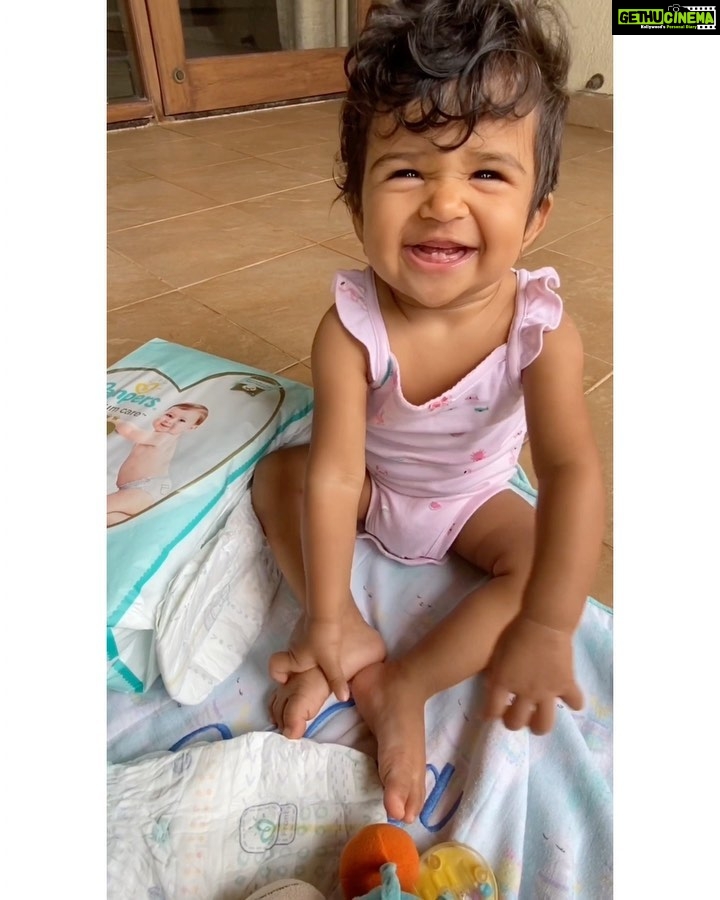 Sameera Reddy Instagram - Babies love having fun with their mummas, discovering new textures and exploring their new world đbut above all âBabies Love Softâ and Pampers Premium Care Pants, just like Nyra doesâ¤ď¸As I have always said, they are the softest most comfortable diapers I have used for her and I can't recommend them enough. ⨠. Comment below and share a picture of your baby hugging the Pampers Premium Care diapers using the #BabiesLoveSoft and get a chance to be featured on @pampersindia and win exciting prizes!! đ . . . @pampersindia #BabiesLoveSoft #BabiesLoveWhat #PampersPremiumCare #PampersIndia #PampersBaby #PampersMom #BabyCare #PampersTribe #PampersPartner
