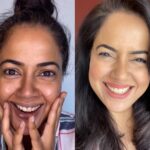 Sameera Reddy Instagram - The ring light just enhanced my very exhausted self this morning thanks to Nyra’s top teeth coming out and making sure I get no 💤 sleep! I feel you mommies 🤪 but anyway it’s always fun to show the transformation. This is not a make up video just a ‘keeping it real’ fun one😋 Stay Happy 🌼. . #messymama #nofilter #realmotherhood #keepingitreal #momlife #makeup #motherhood #real #beauty #nofilterneeded #spreadthelove #selflove #acceptance #soul #happymama 🤩
