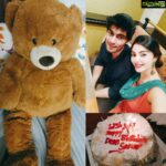 Sanam Shetty Instagram – Seeing another year gone by only makes me feel older.. But this boy had the perfect gift to make me feel like a little girl again!!😀🤗 newest addition on my bed😍😁Talking about this cutest cuddly teddy bear 🐹💗
Thanks a ton for the surprise cake and more than anything for just making my day by being there @tharshan_shant🤗🤗
Meant a lot! 
Thank u all my friends who took time off to wish me🤗😘 grateful to be on ur mind and wishes❤❤
#birthdaycake #giantteddybear #itsmaburrday #gratefulheart #angelsam❤