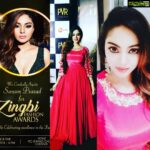 Sanam Shetty Instagram - Showstopper for the brand new Zingby Fashion Awards @ITC Grand Chola🎆😎😍 #zingbyawards #showstopper #angelsam❤