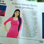 Sanam Shetty Instagram - DT News write-up😊 GM peeps🌸 #newventures