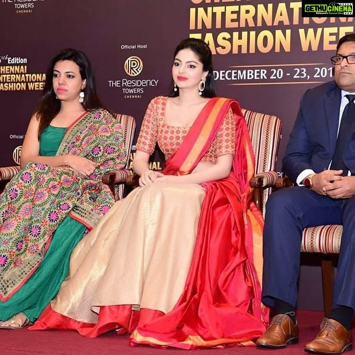 Sanam Shetty Instagram - It is my great privilege to be the Goodwill Ambassador for the Chennai International Fashion Week 2018 the 8th Edition for the Storm Fashion Company🤗🤗. Thank you so much for the honour Storm Sharma Gaurav sir🤗 Best wishes to all the designers, models and the whole team of CIFW, Storm Company for the spectacular event to unfold very soon in our very own Chennai at the Residency Towers, the official hospitality partners for CIFW 2018❤ Was lovely to share the diaz with all of u fabulous peeps @ the conference SStorm Sharma @rahuldev1177 Jules Idi AminNazia Syed EErine LouisSShiv Shiv🤗🤗🤗 #cifw8thedition #stormfashioncompany #goodwillambassadors
