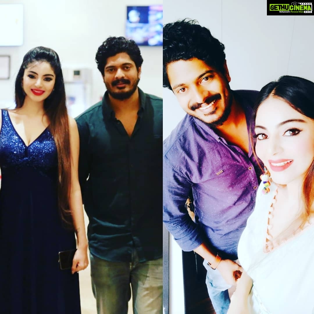 Sanam Shetty Instagram - Atharva's pride. Our own Maari Maadeva!! Yashwanth Shetty! 💪👌🤗 Congratulations for the huge fame from Atharva and best wishes for all ur upcoming films sir💛 It was a privilege to work with u! 🤗🤗 #atharvakannadafilm #starsofatharva Follow me for more @sam.sanam.shetty ❤ #angelsam
