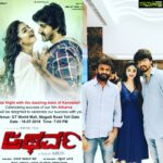 Sanam Shetty Instagram - Celebrating success of Atharva with my heroes Arun (Director) and Pavan Teja❤❤ 2nd week n going!! #atharvakannadafilm #successrun #secondweek Follow me for more @sam.sanam.shetty ❤ #angelsam