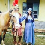 Sanam Shetty Instagram - Aww he is so shy🐴😍!! In the end he saw me😀 #beautifulcreatures #loveforhorses #v2vsanamshetty #angelsam Follow me for more @sanam_setty❤