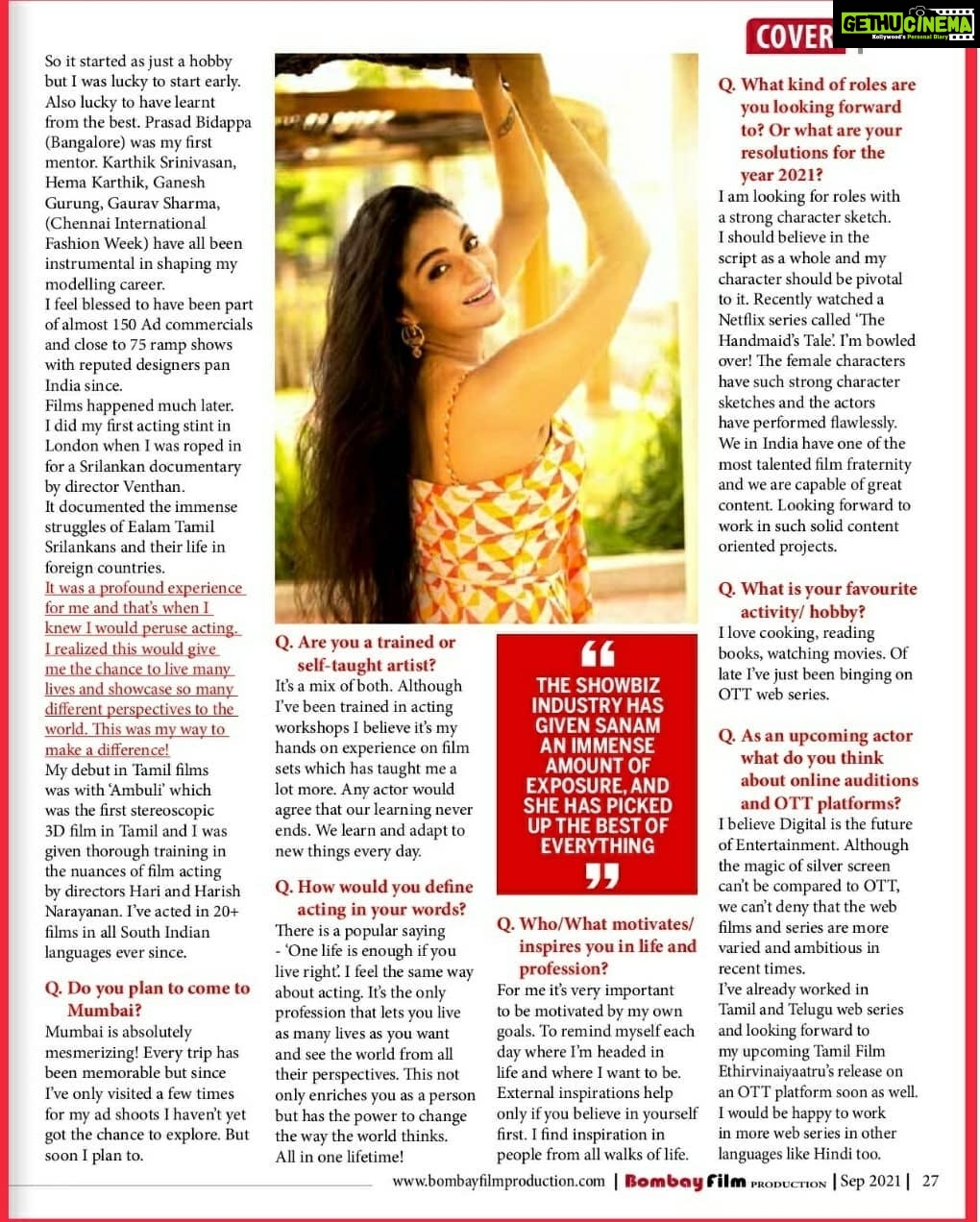 Sanam Shetty Instagram - The real slice of meβ€οΈ Straight from the heart talk! Thanks for featuring me in this lovely interview Bombay Film magazine @bombayfilmproduction π Acknowledgements π My heartfelt gratitude to: @prasad_bidapa @karthiksrinivasan007 Hema Karthik @venthansri @priyawodeyar @ganesh_grg @rahuldev1177 @pradeepmilroy @storm_fashion_company @storm_sharma @joemichael.official Pc: @rahuldev1177 Styling: @monasehulshah @naziasyed @naziasyedofficial Wardrobe @fashionloungechennai MUH: @promakeup_bridal_studio @fashion_love_pout @agenerous_glam_ @makeovers_by_ranjitha @promakeup_bridal_studio #bombayfilmmagazine #mumbaidiaries #printinterview #frommyheart #sanamshetty #sanam